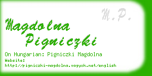 magdolna pigniczki business card